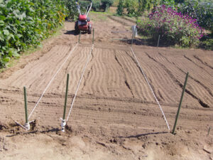 畝の位置をきめる