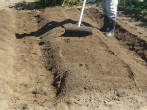 ベッド面をならす